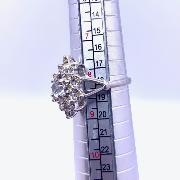 Vintage silver-plated Uncas Art Deco Ring, size 8 - Picture 8 of 10